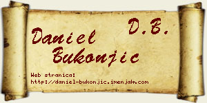 Daniel Bukonjić vizit kartica